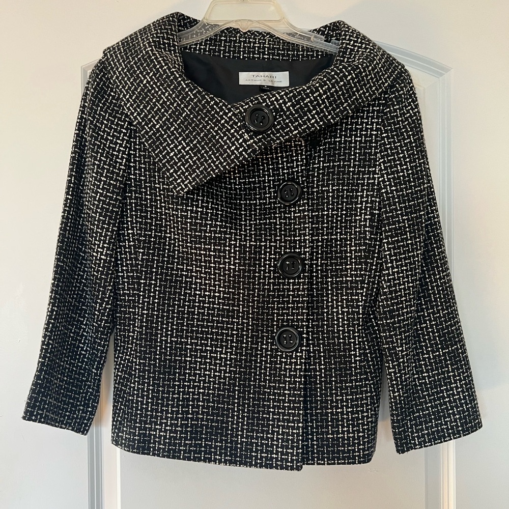 Chic Black & White Women's Jacket